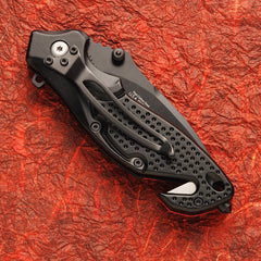Flaming Skull Knife Black/Red