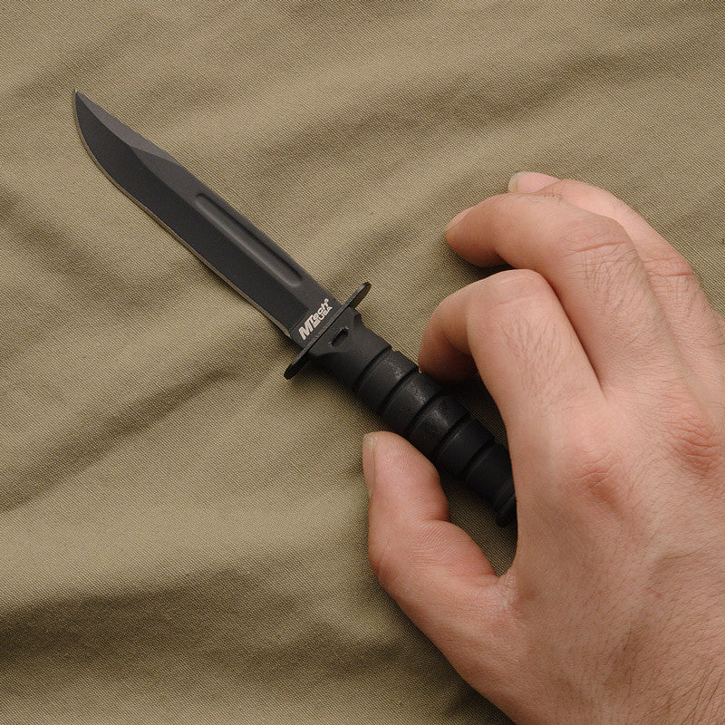 Military Type Black Finish Neck Knife